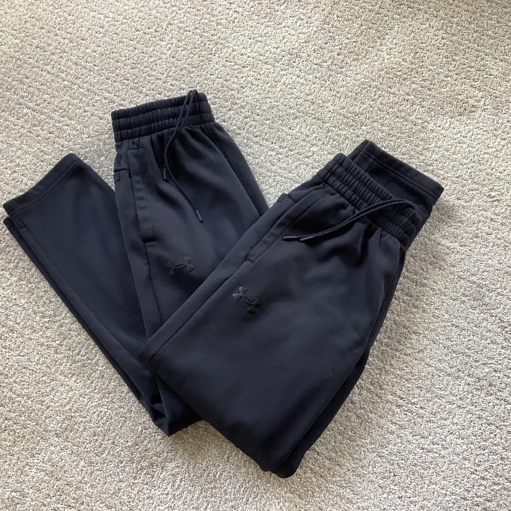 Under Armour Straight Leg Pants M Fleece Lined 2 Pairs